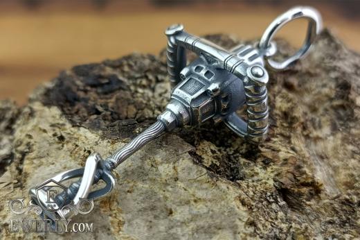 Підвіска «Бетономішалка» із срібла з чорнінням, фото