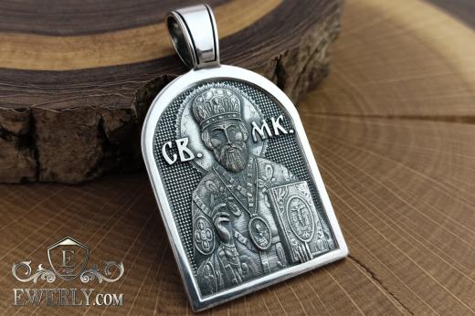 Кулон «Св. Микола Чудотворець та Свята Трійця», фото