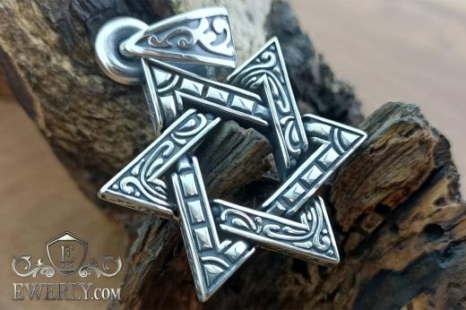 Star of David pendant made of 925 sterling silver, фото